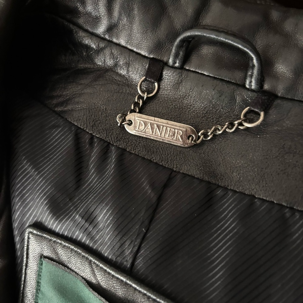 Danier Black Leather Button-Front Coat - Picture 12 of 16